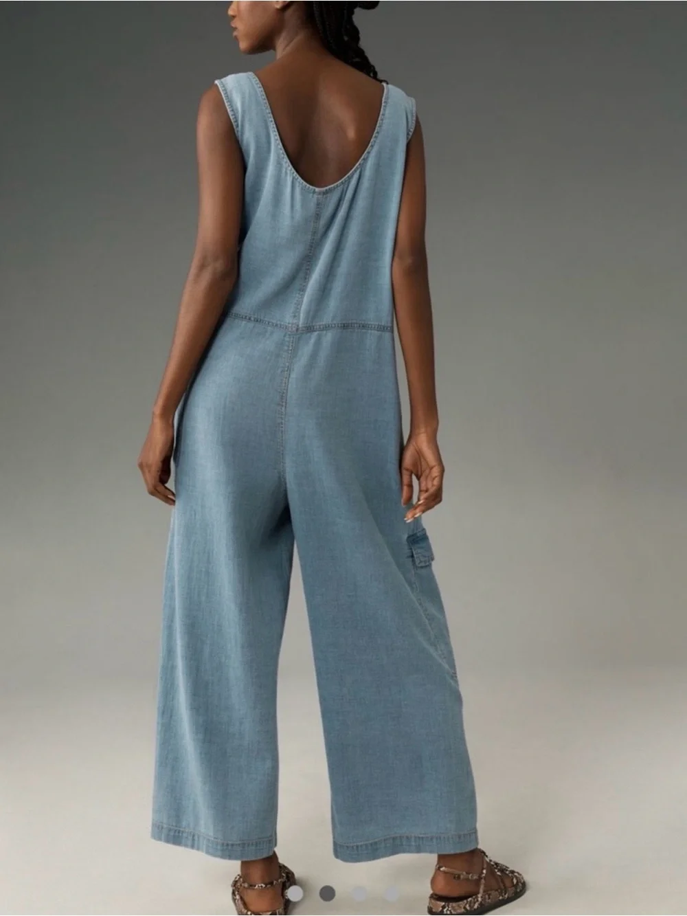 PILCRO ANTHROPOLOGY DENIM JUMPSUIT SIZE XS!! LIKE NEW!! - Picture 2 of 6